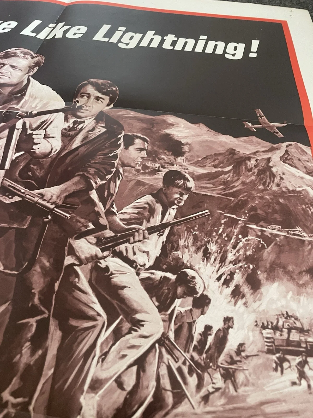 SHOCK TROOPS ONE FOLDED US ONE SHEET POSTER CHARLES VANEL BRUNO CREMER 1968, image 3