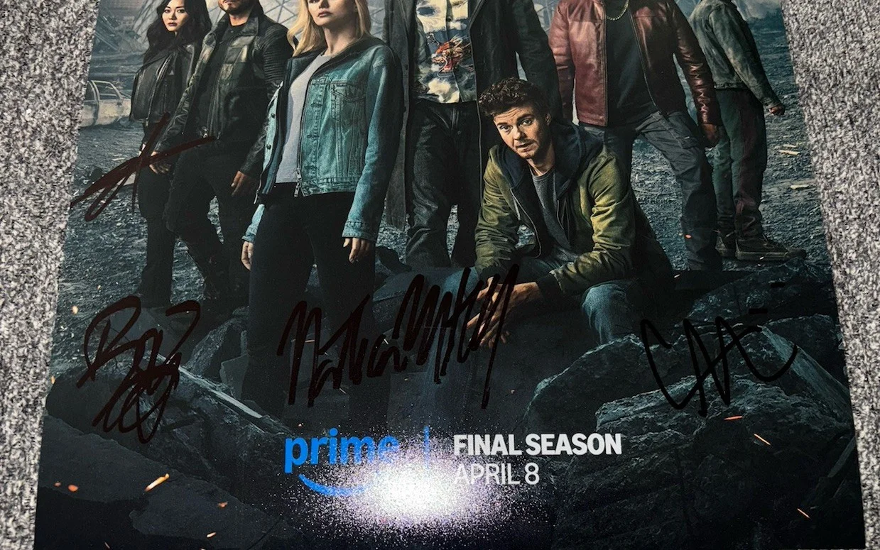The Boys Signed Cast 12x18 Photo x5 Tomer Capone, Nathan Mitchell +3, image 2