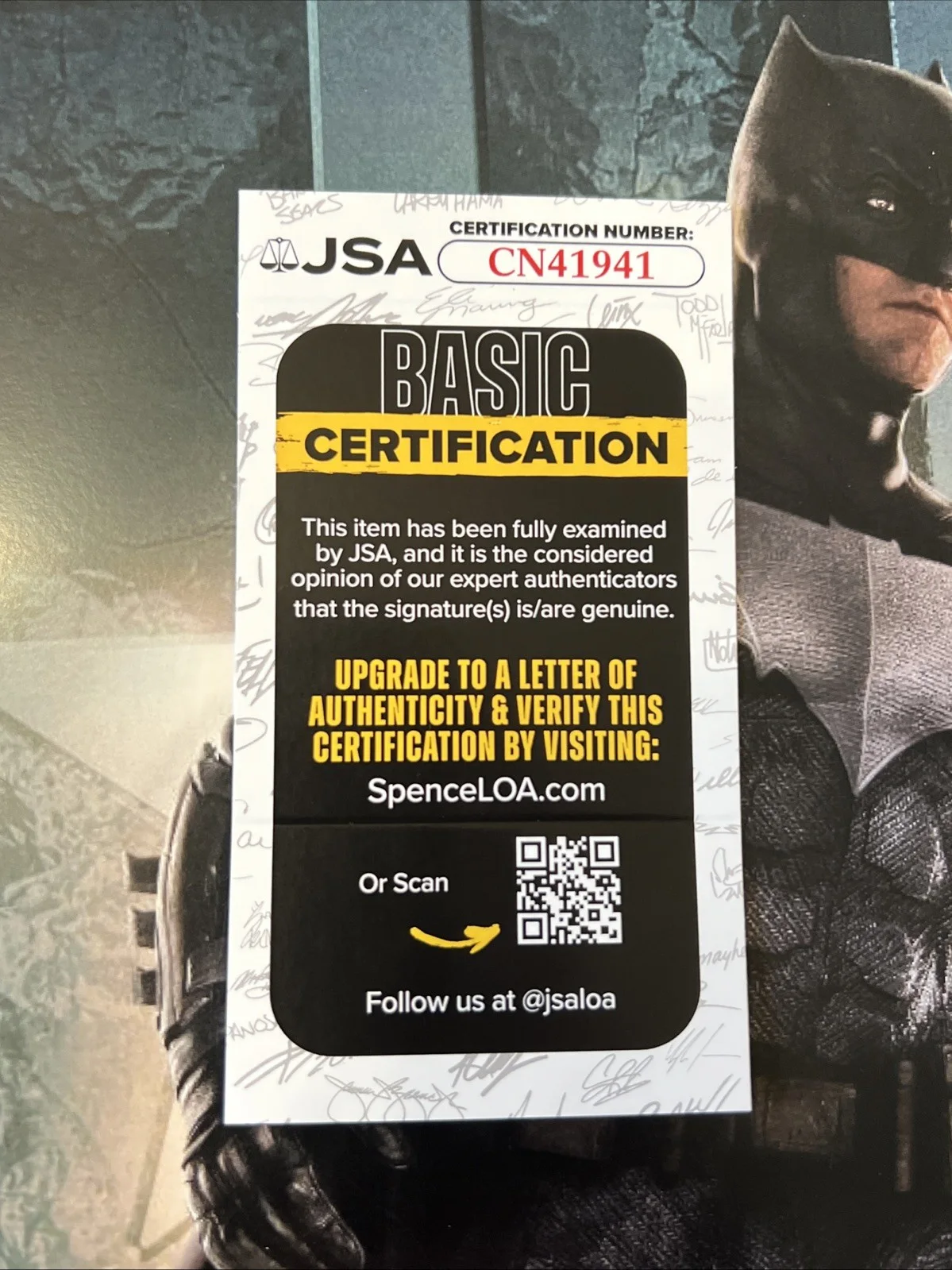 Ben Affleck — Ben Affleck Signed 12x18 Batman Justice League Movie Poster JSA Coa Autographed, image 4