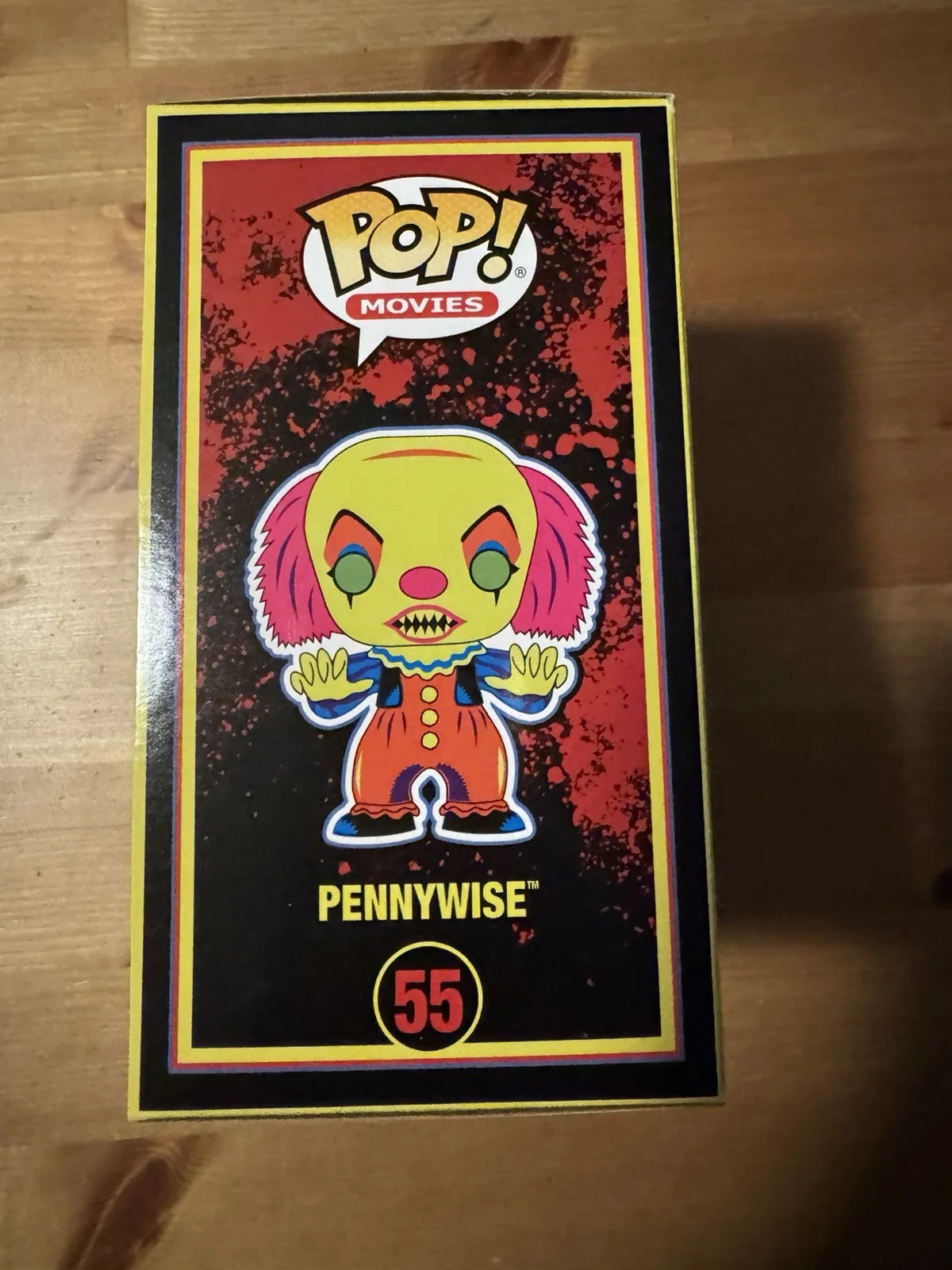 Tim Curry signed Funko Pop! #55 It Pennywise Blacklight OCCM dual COA, image 5