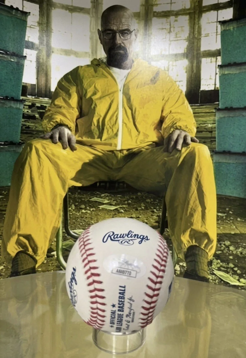 Bryan Cranston Signed Baseball Walter White WW Breaking Bad JSA, image 2