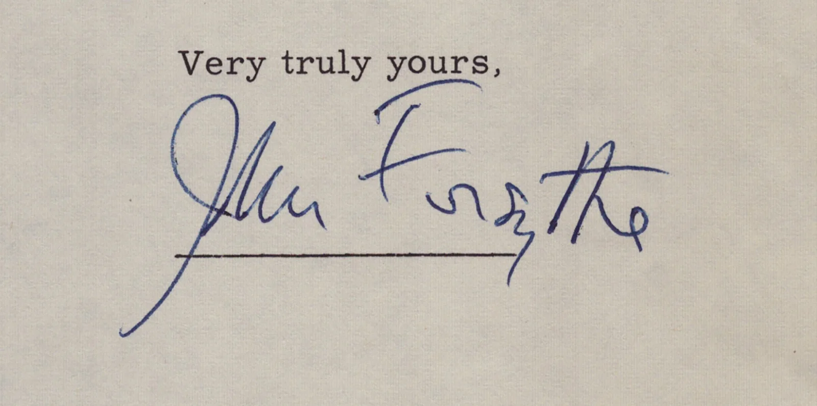 John Forsythe — JOHN FORSYTHE - DOCUMENT SIGNED 09/21/1961, image 2