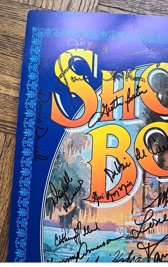 Elaine Stritch Show Boat Complete Original Broadway Cast Signed Poster Musical, изображение 2