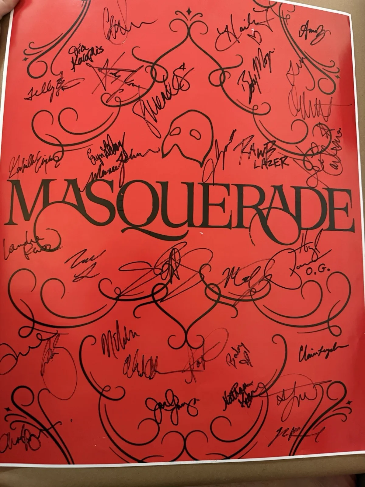 Masquerade Cast immersive Phantom Of The Opera Signed Broadway Poster, image 2