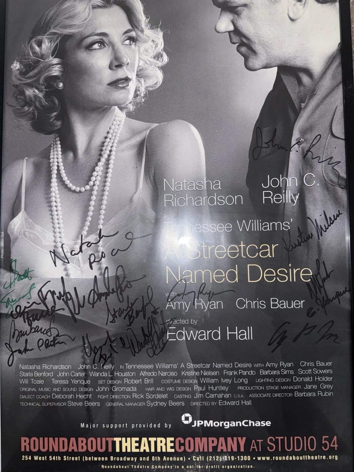 Natasha Richardson John C Reilly Streetcar Named Desire Signed Broadway Poster, изображение 2