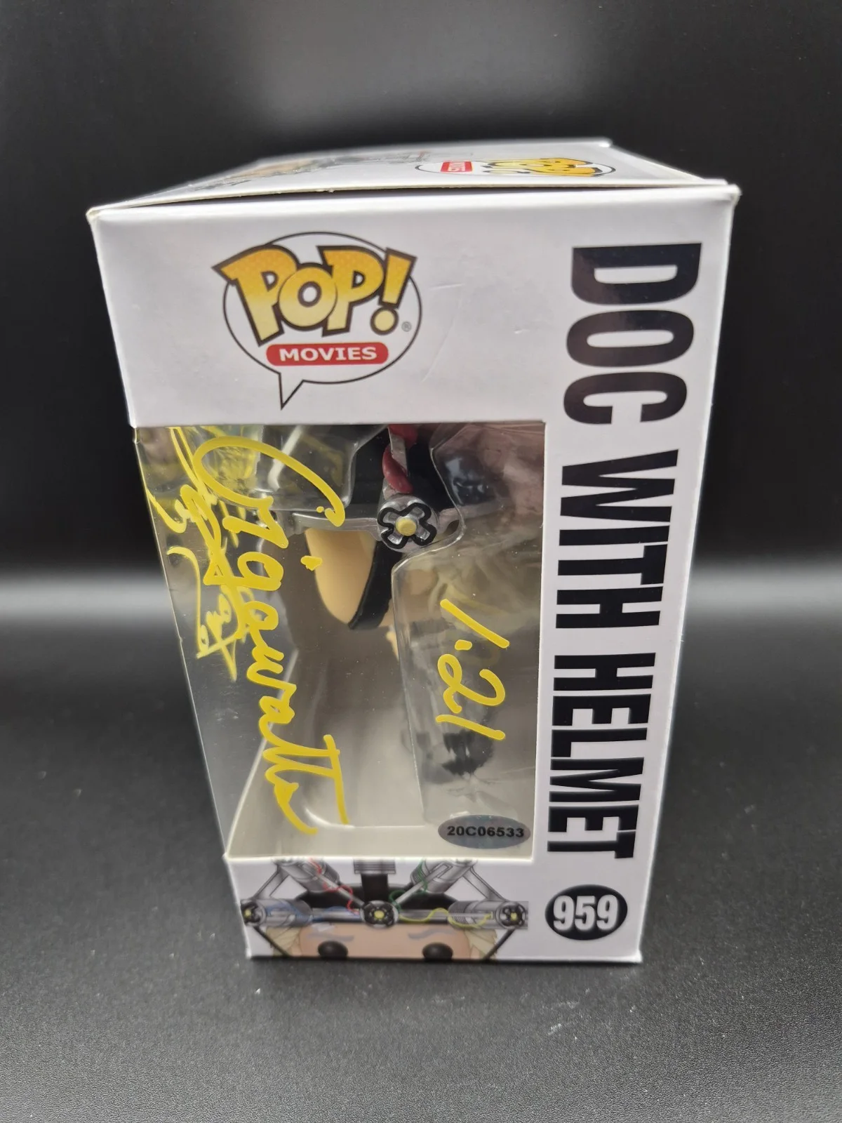 Christopher Lloyd — CHRISTOPHER LLOYD POP! Funko #959 Doc with Helmet Signed Dark Parlor Originals, изображение 2