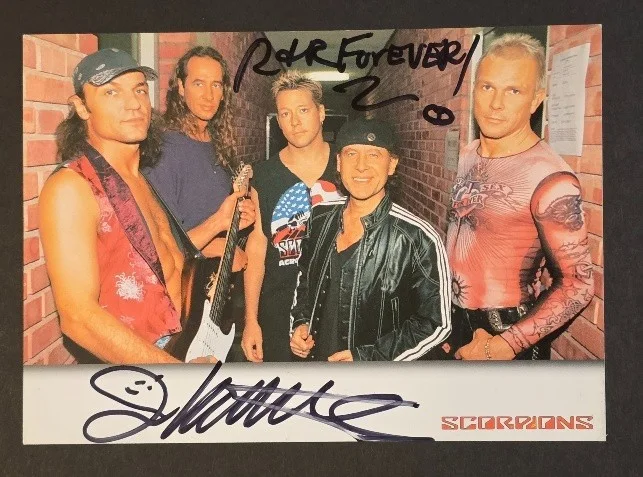 Scorpions autographed Rock N Roll Forever book personalized by James Kottak, image 4