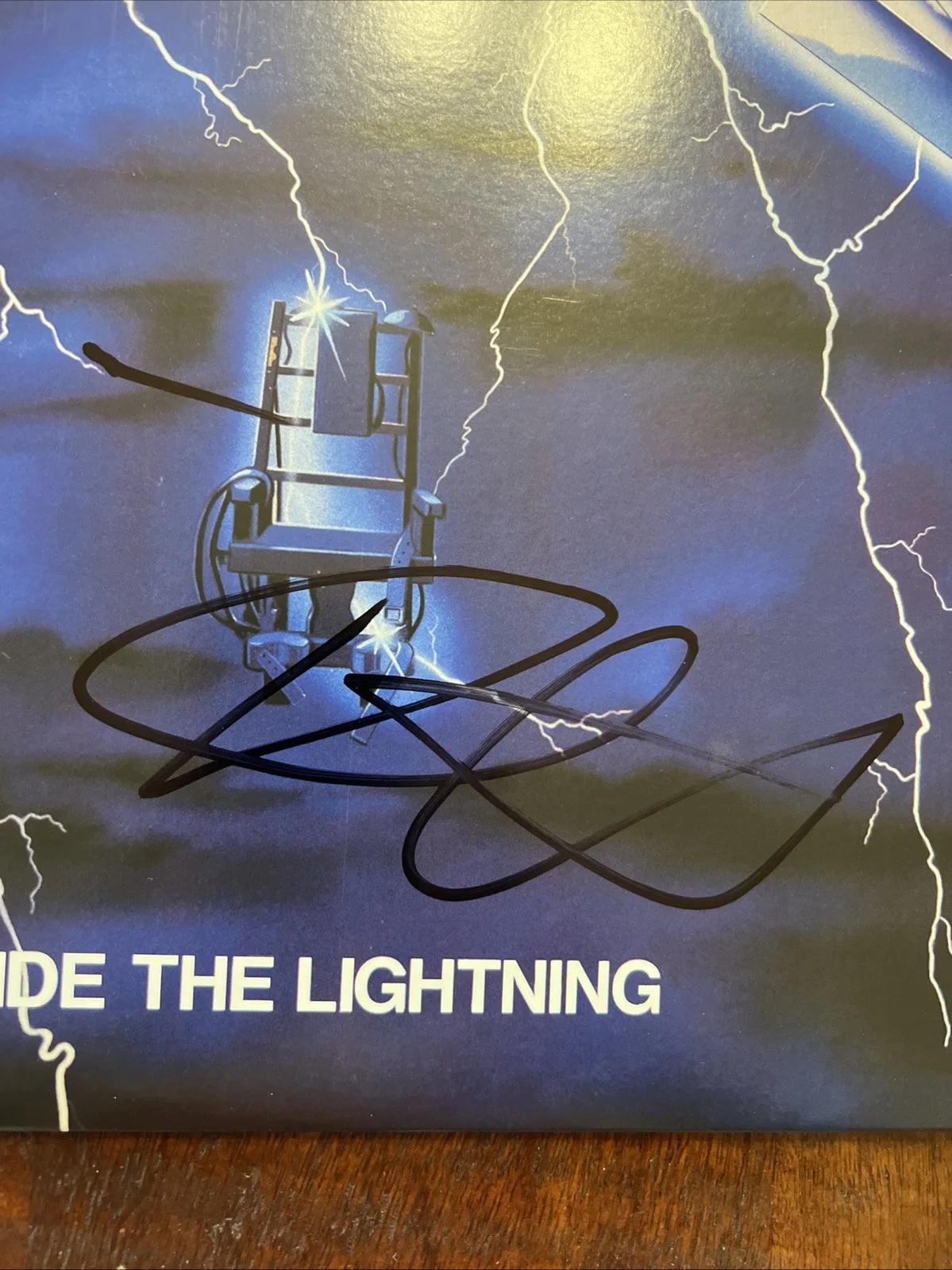 Kirk Hammett Signed Ride The Lightning Vinyl LP JSA Coa Metallica Autographed, изображение 2