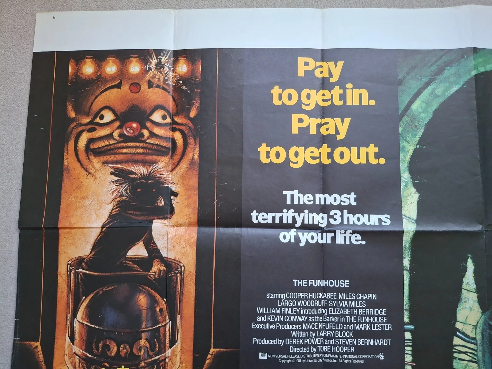The Fun House / My Bloody Valentine Original Film Cinema Movie Quad Poster, изображение 3