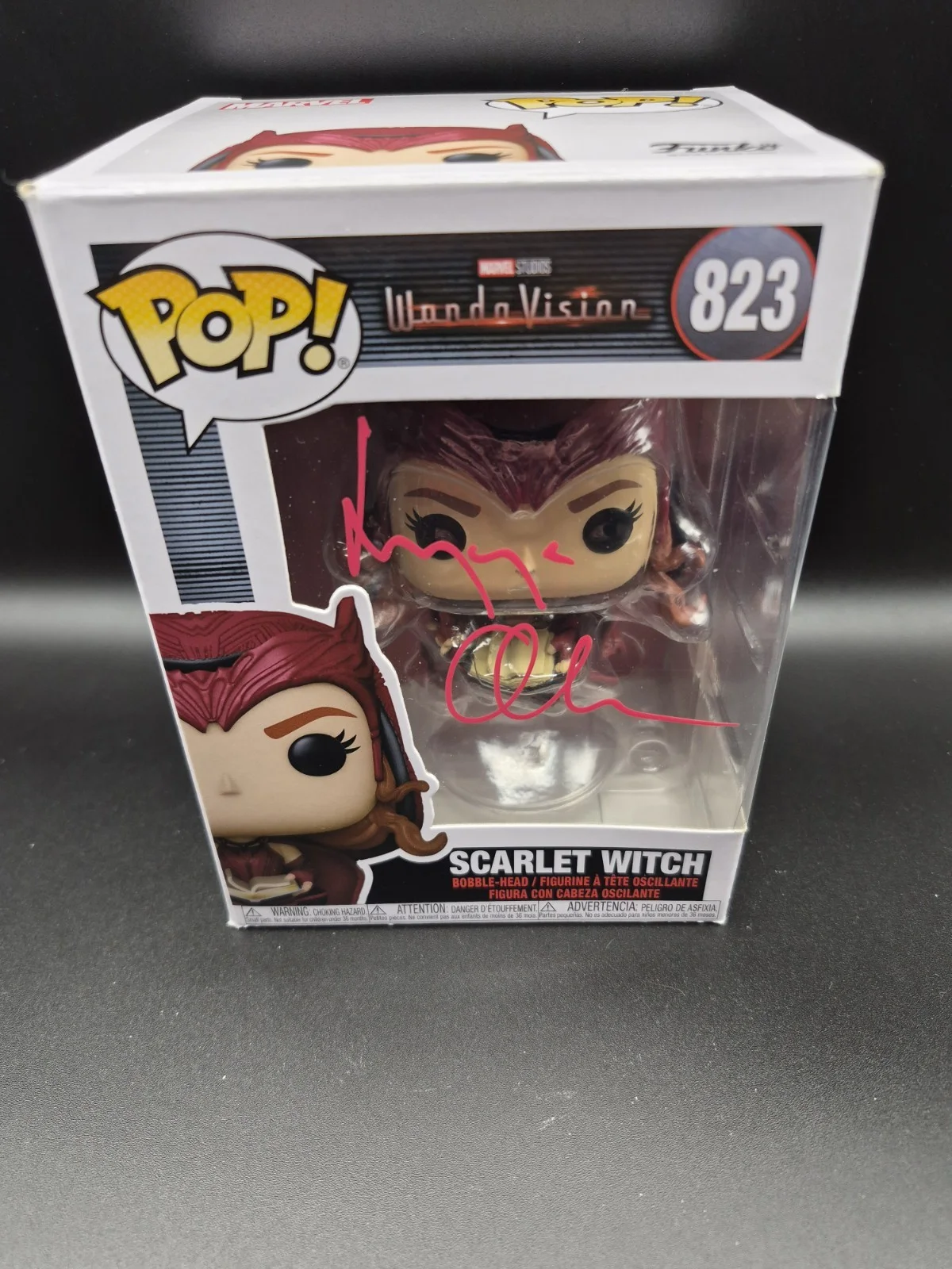 Elizabeth Olsen — Elizabeth Olsen Signed Scarlet Witch Wandavision Funko 823 JSA Witness