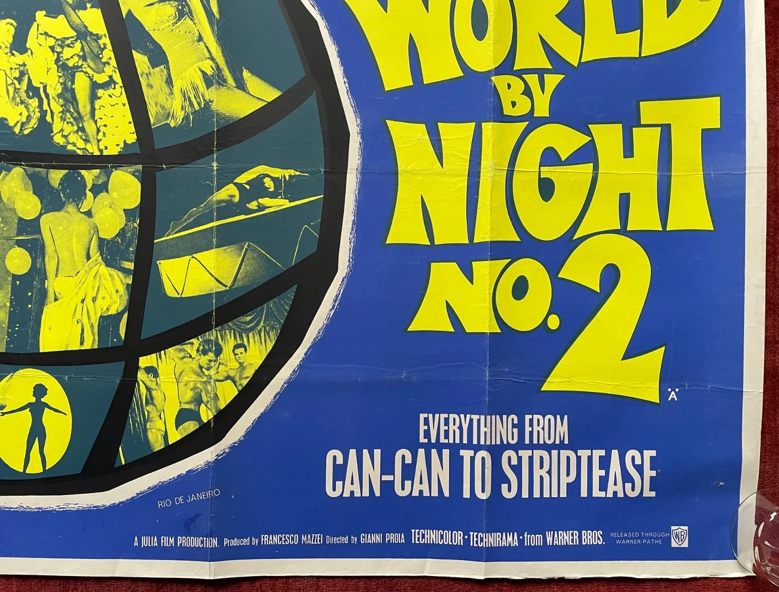 WORLD BY NIGHT NO. 2 (1961) Original Vintage UK Quad Movie Film Poster, изображение 5