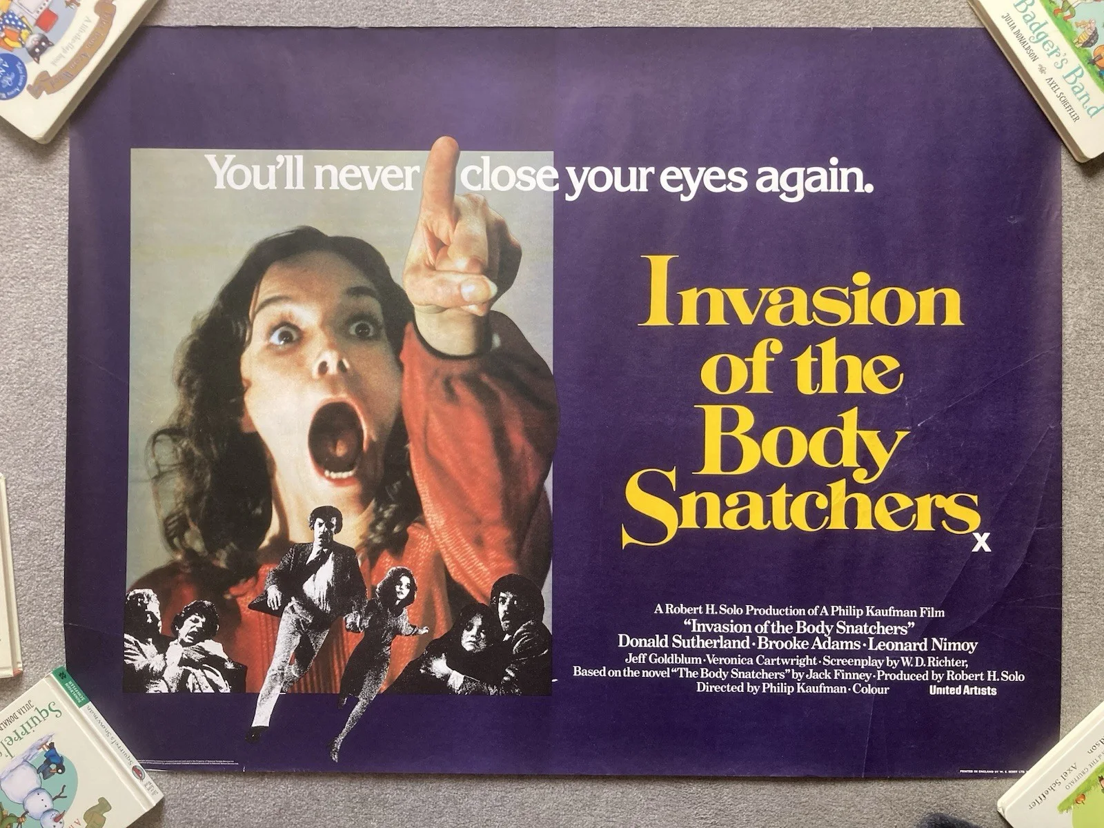 Invasion of the Body Snatchers 1978 ROLLED original UK Quad Film Movie Poster, изображение 2