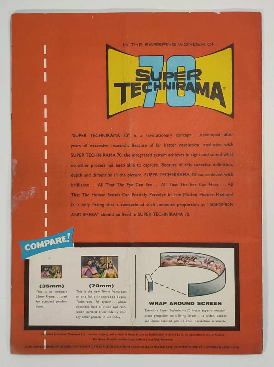 Solomon and Sheba Super Technirama 70 Souvenir Vintage, image 2