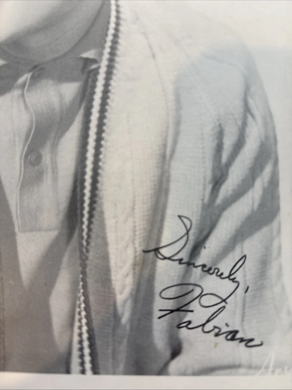 1950’s Fabian 8x10 Photo Autographed, image 2