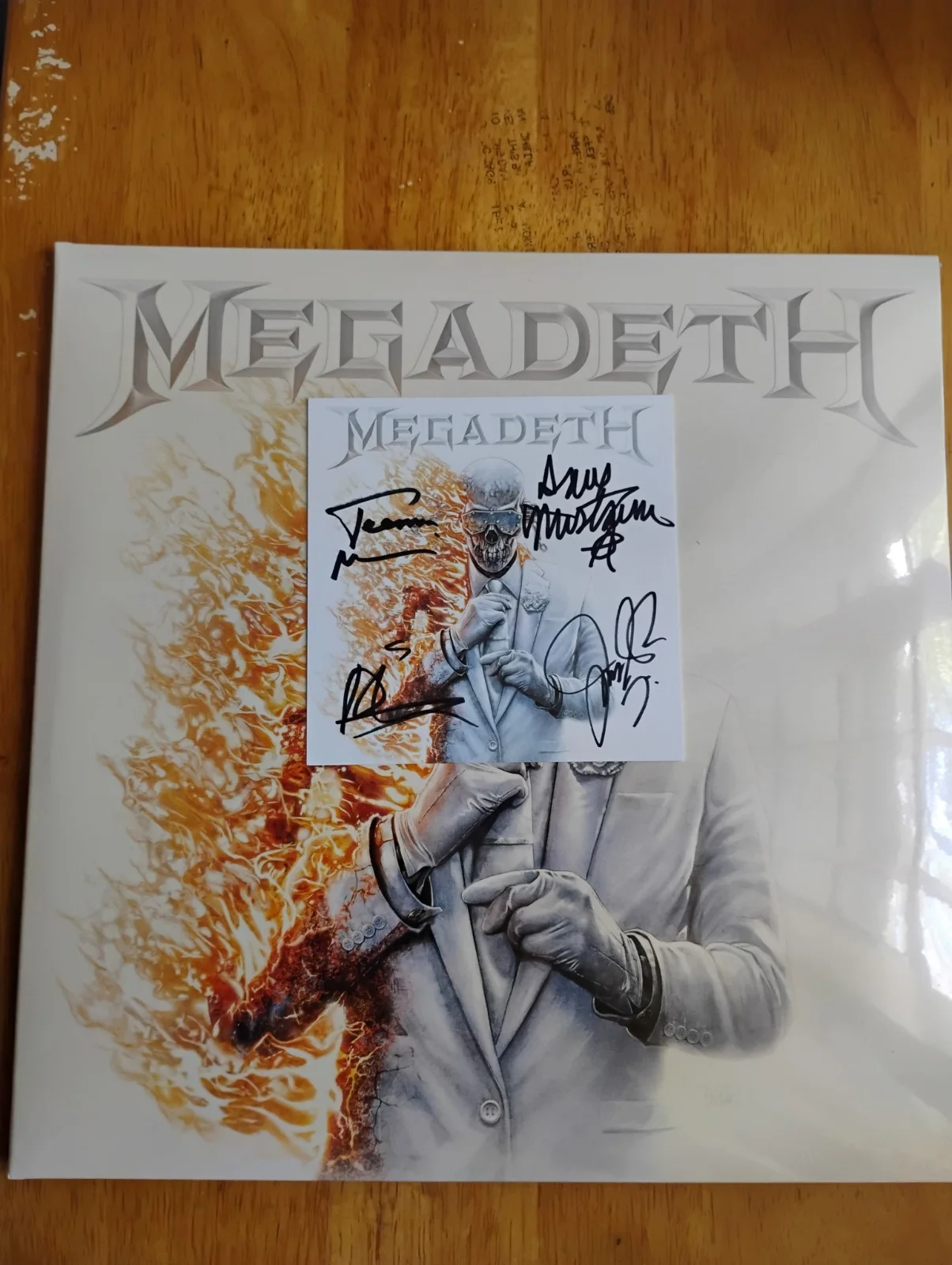 Megadeth Self Titled Vinyl with Signed Insert SEALED, image 2
