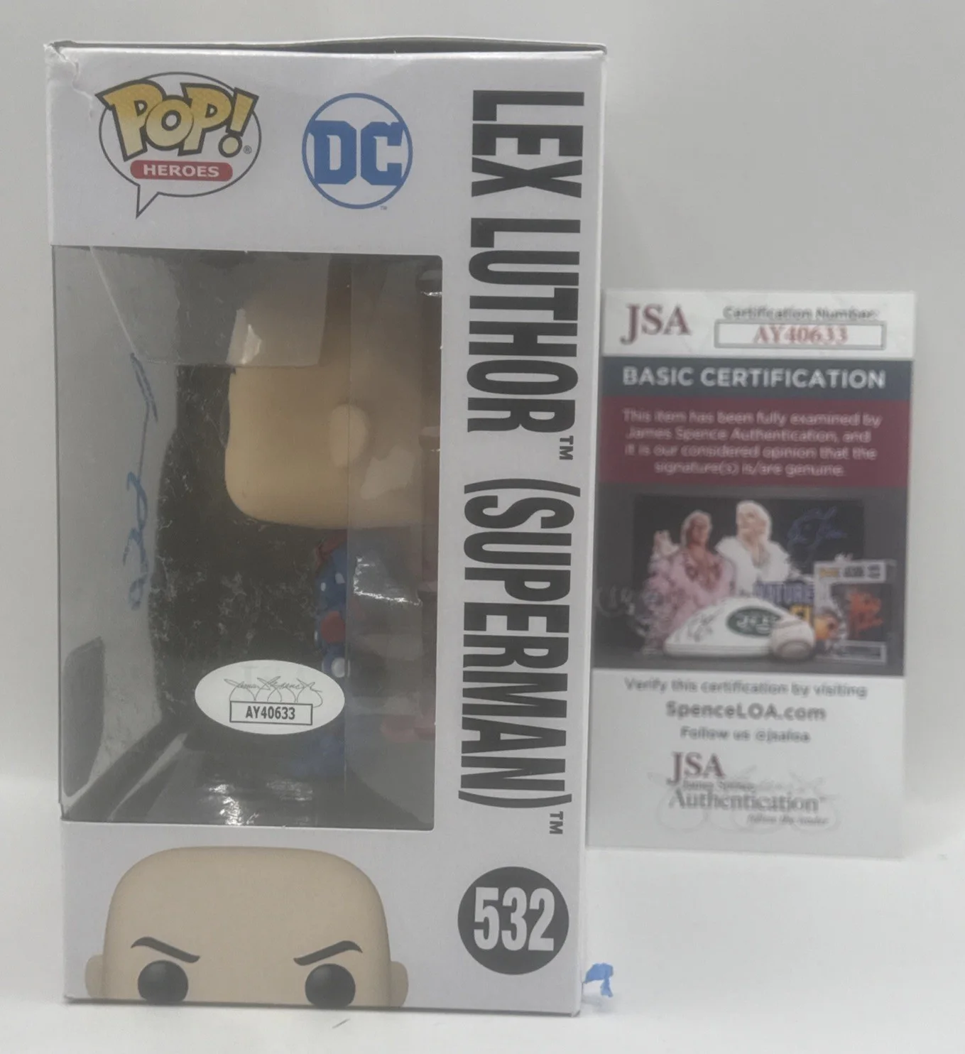 Jesse Eisenberg — Jesse Eisenberg "Batman v Superman" SIGNED 'Lex Luthor' 532 Funko Pop JSA COA, image 2
