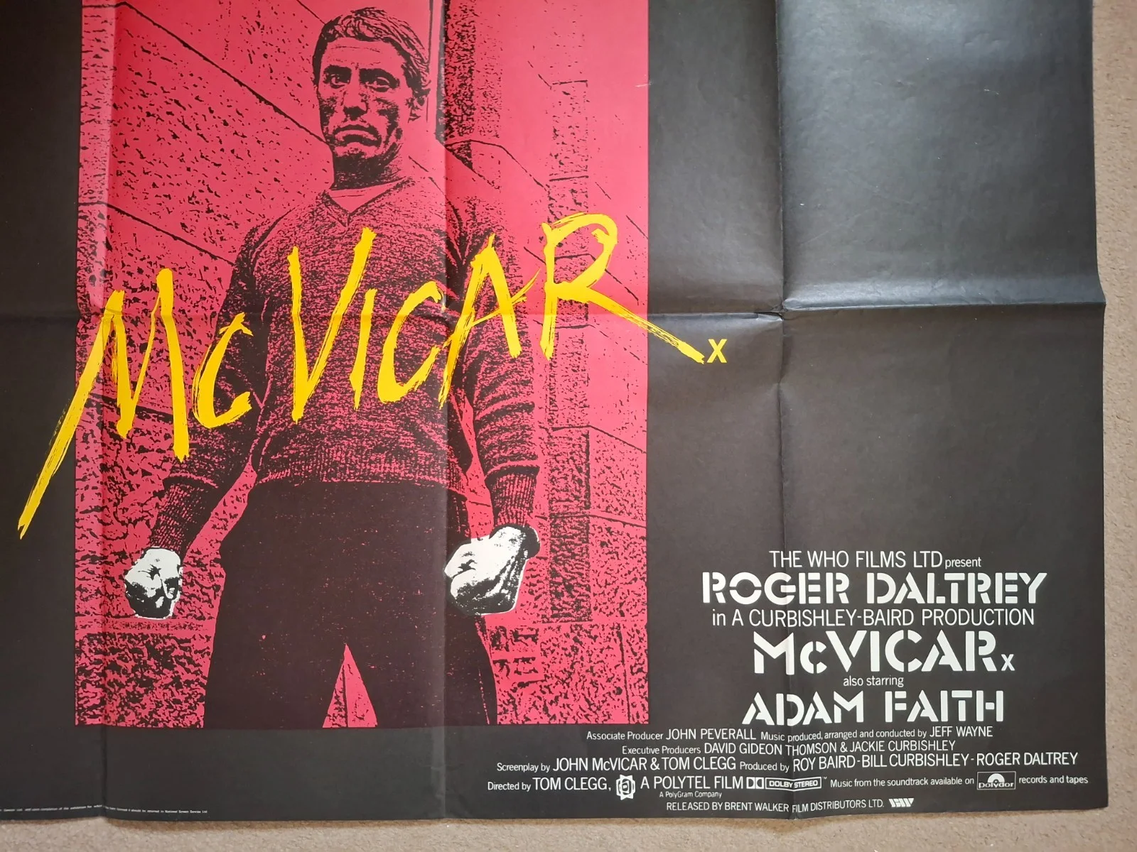 McVicar Rare & Original UK Quad Film Movie Cinema Poster 40 x 30 inches Folded, изображение 5