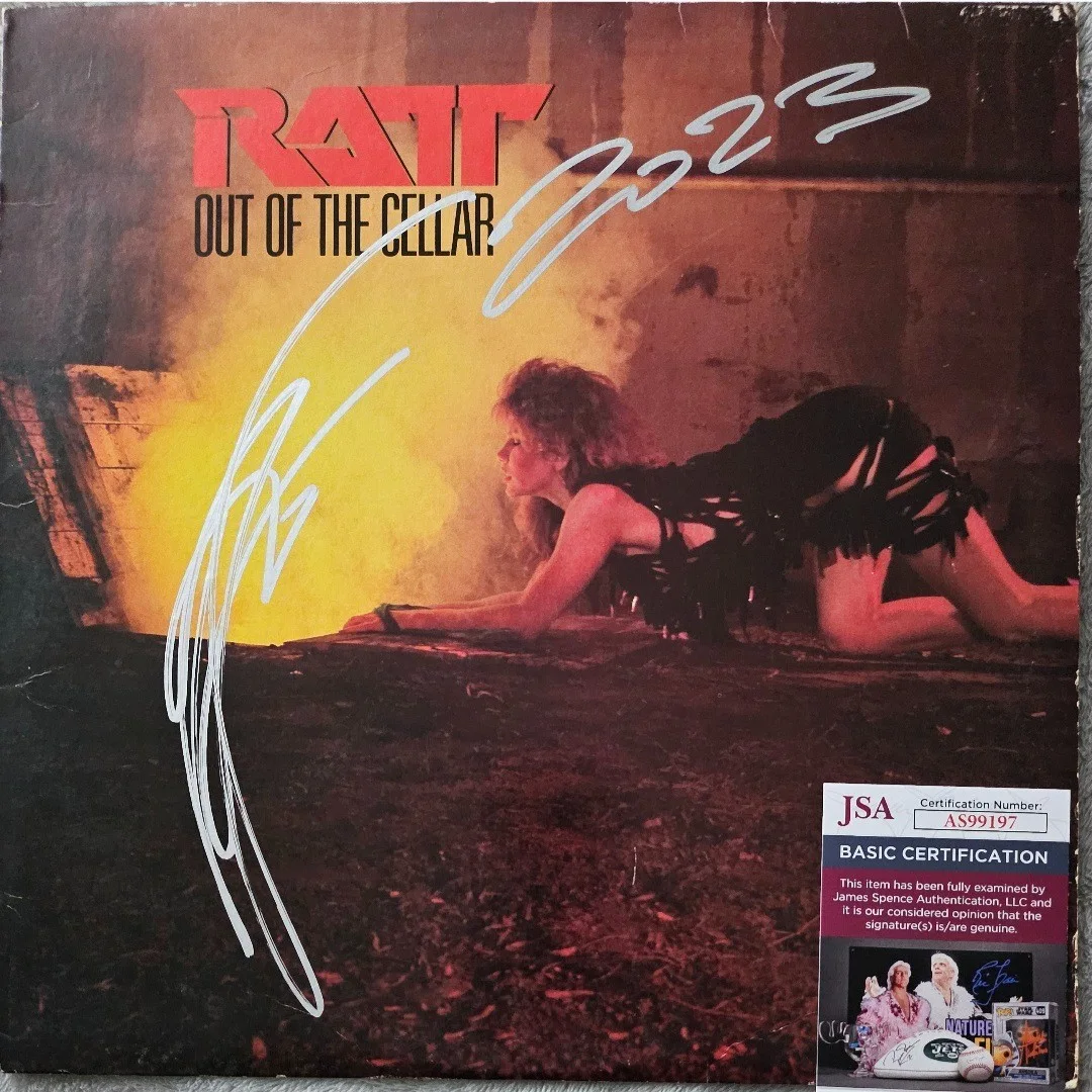 Stephen Pearcy signed RATT album professionally framed matted JSA, image 4