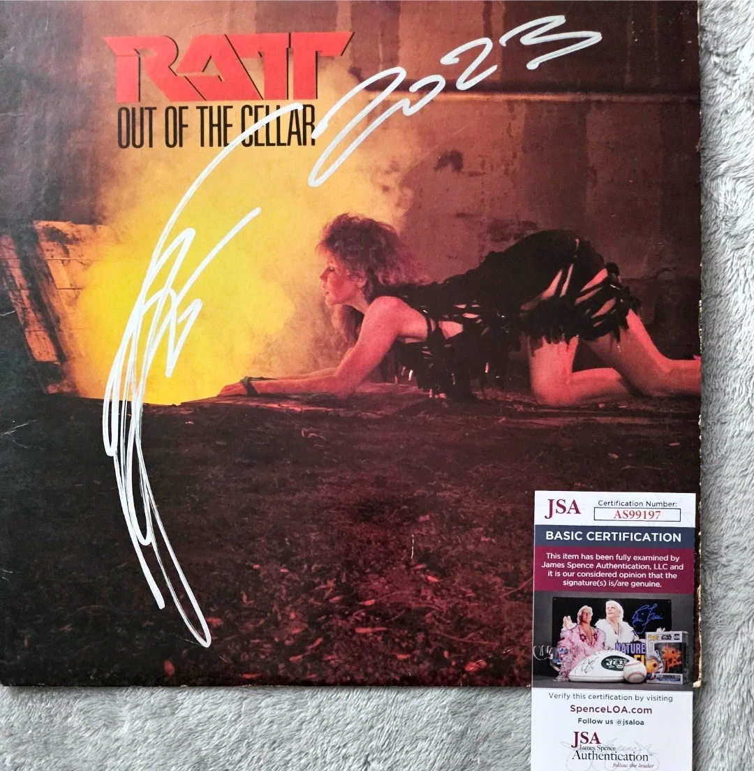 Stephen Pearcy signed RATT album professionally framed matted JSA, image 5
