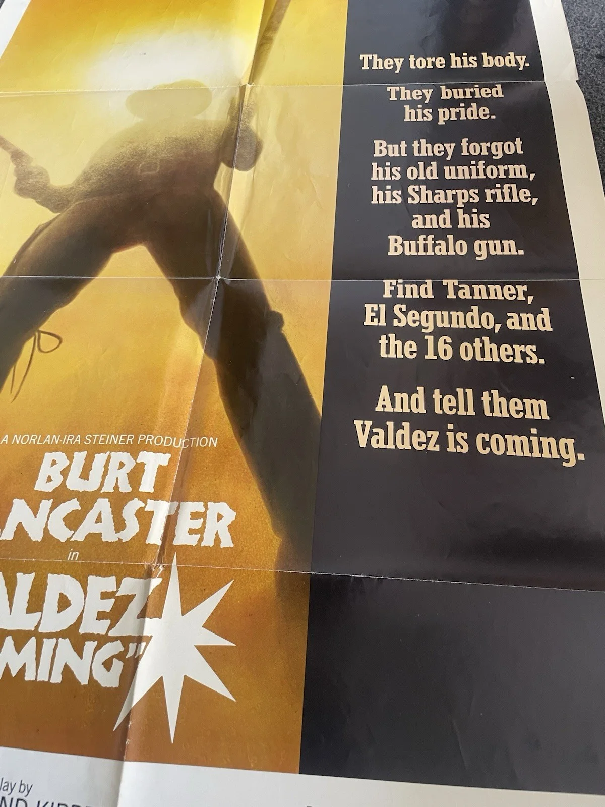 Valdez Is Coming (1971) Original US One Sheet Movie Poster, image 3