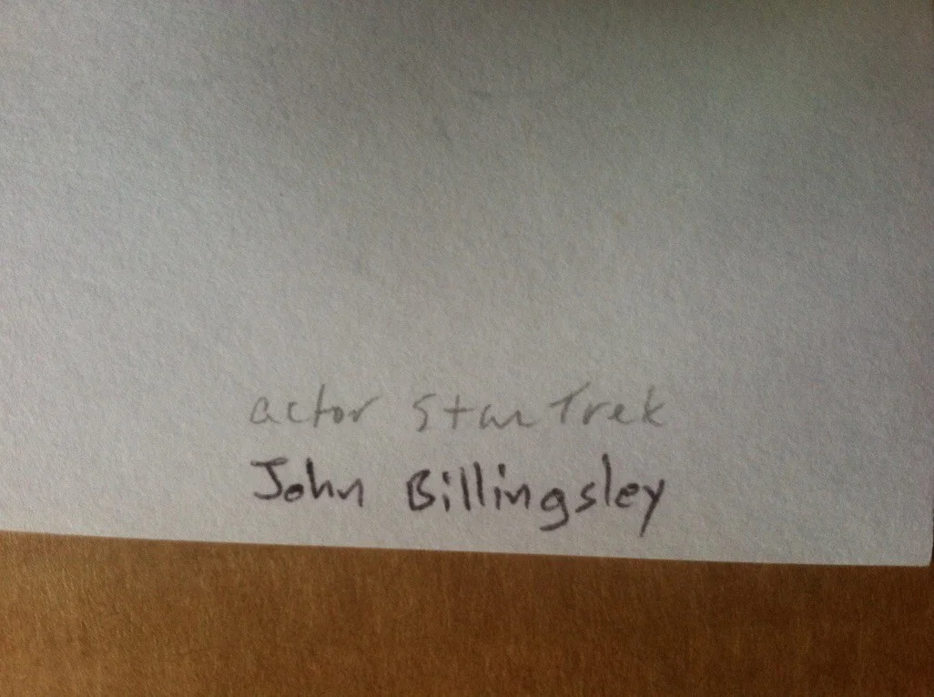 Autograph John Billingsley 3x5 index card ( Star Trek), image 2