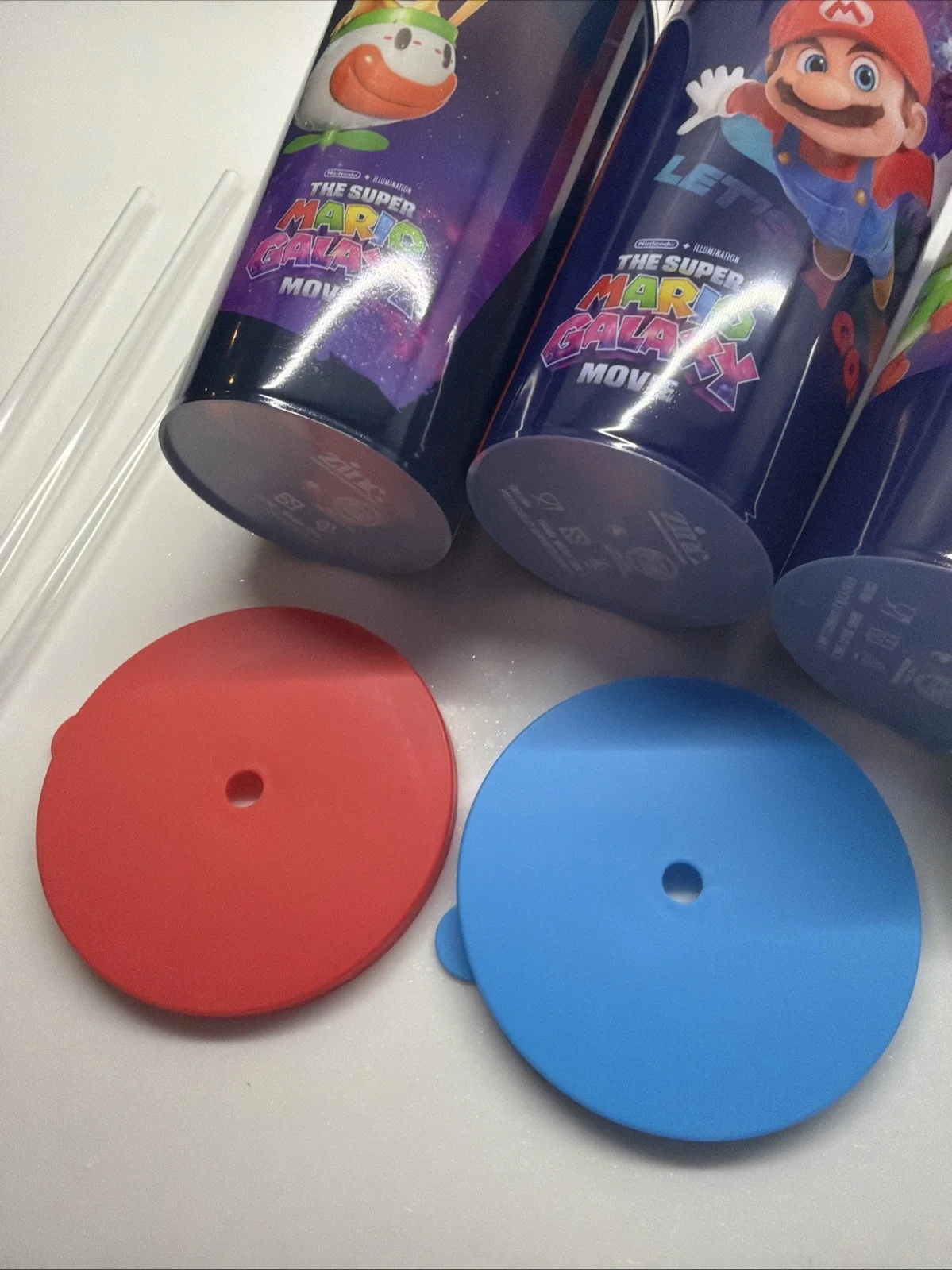3x Super Mario Galaxy Movie Cups 500ml VUE Cinema NEW All 3 Designs Nintendo, image 3