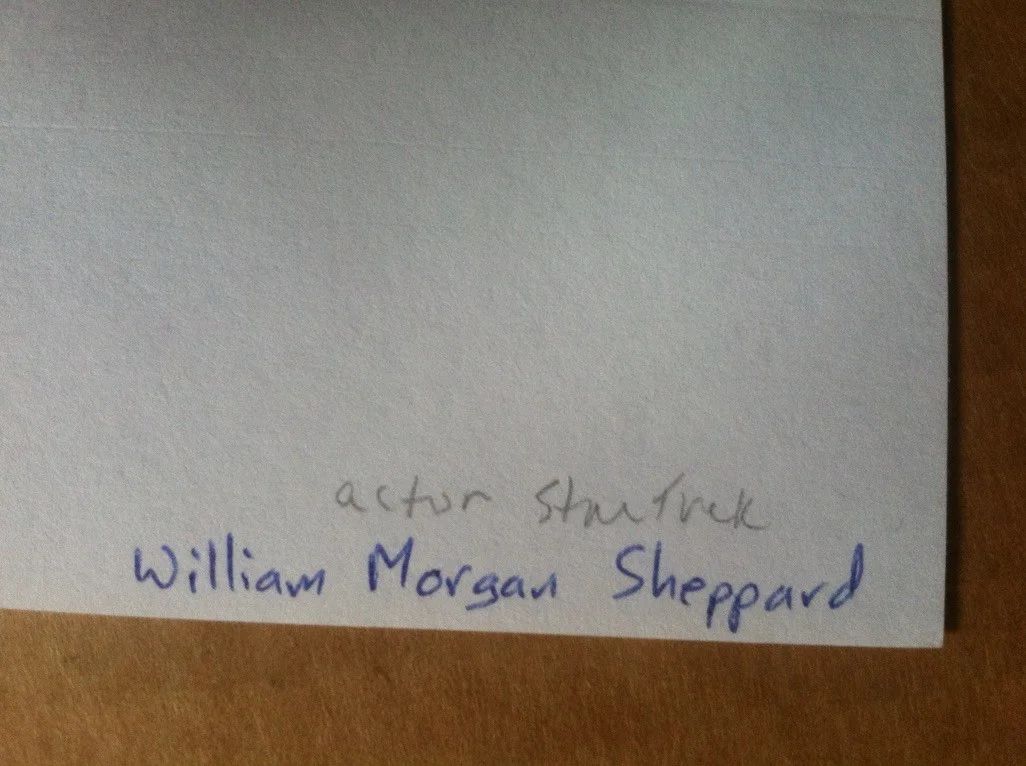 Autograph Morgan Sheppard 3x5 index card ( Star Trek), image 2