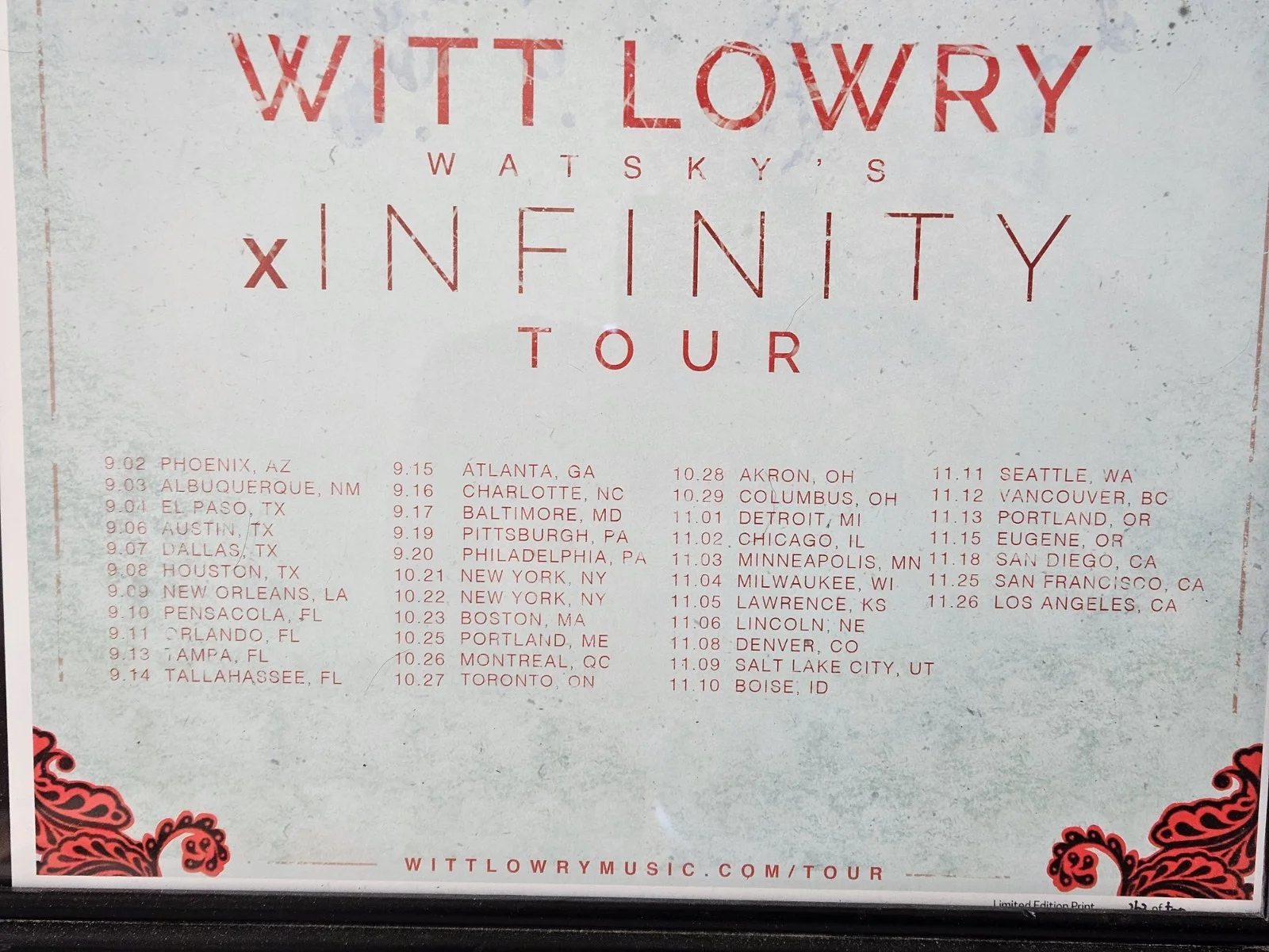 Witt Lowry Autograph Concert Poster, image 4