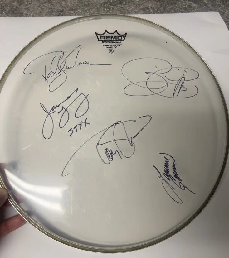 Styx Autographed Drumhead, image 4