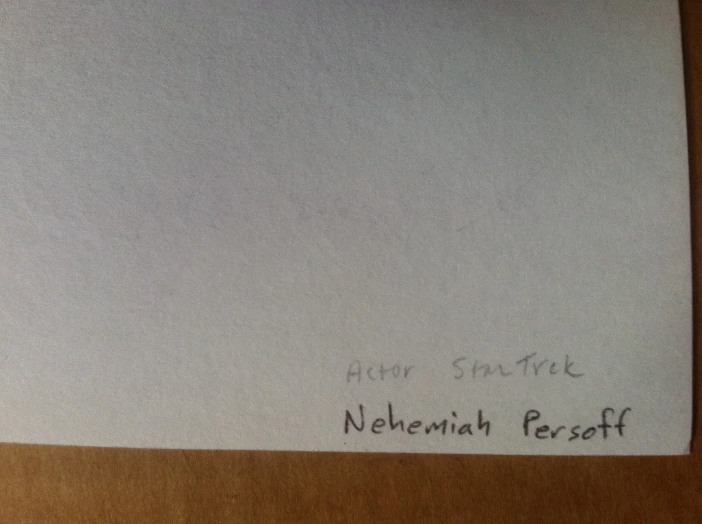 Autograph Nehemiah Persoff 3x5 index card ( Star Trek), изображение 2
