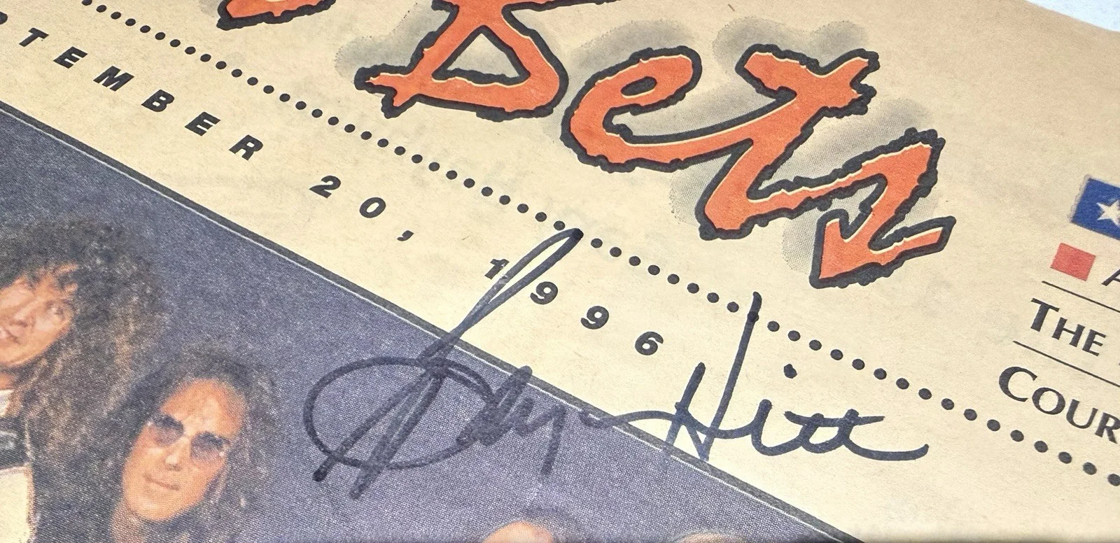 REO Speedwagon Autographed Magazine Cover ‘96 Signed By All Band Members, image 3