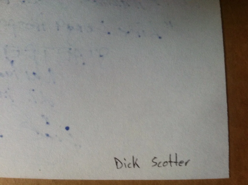 Autograph Dick Scotter 3x5 index card ( Star Trek), image 2