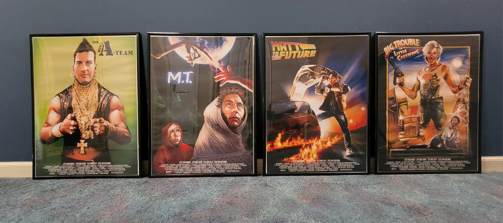 MARIANAS TRENCH Rare Parody 80s Films Movie Framed Poster Set Of 4, изображение 2