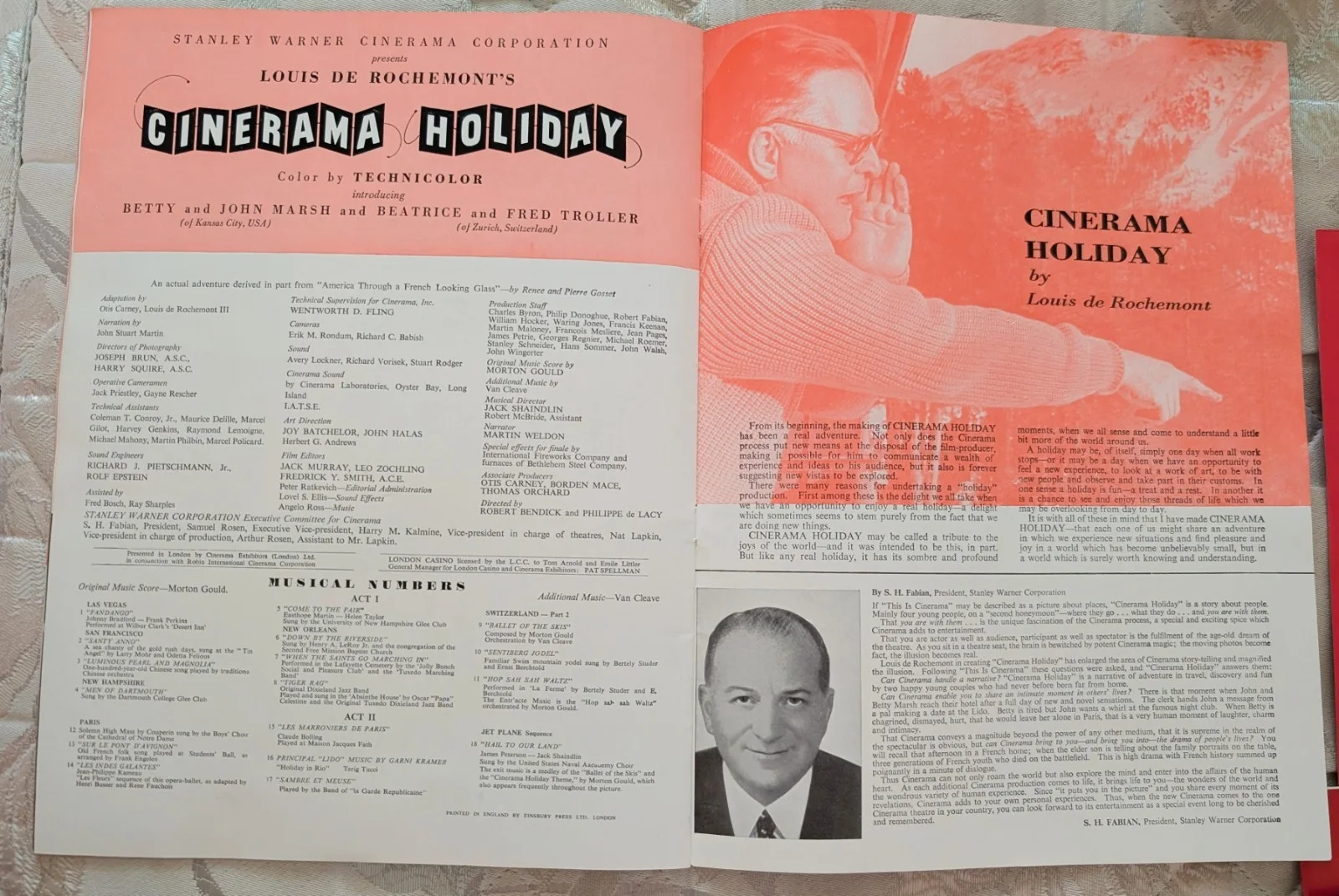Cinerama Holiday Original Movie Brochure 1955. Printed In England. Rare. VGC, изображение 3