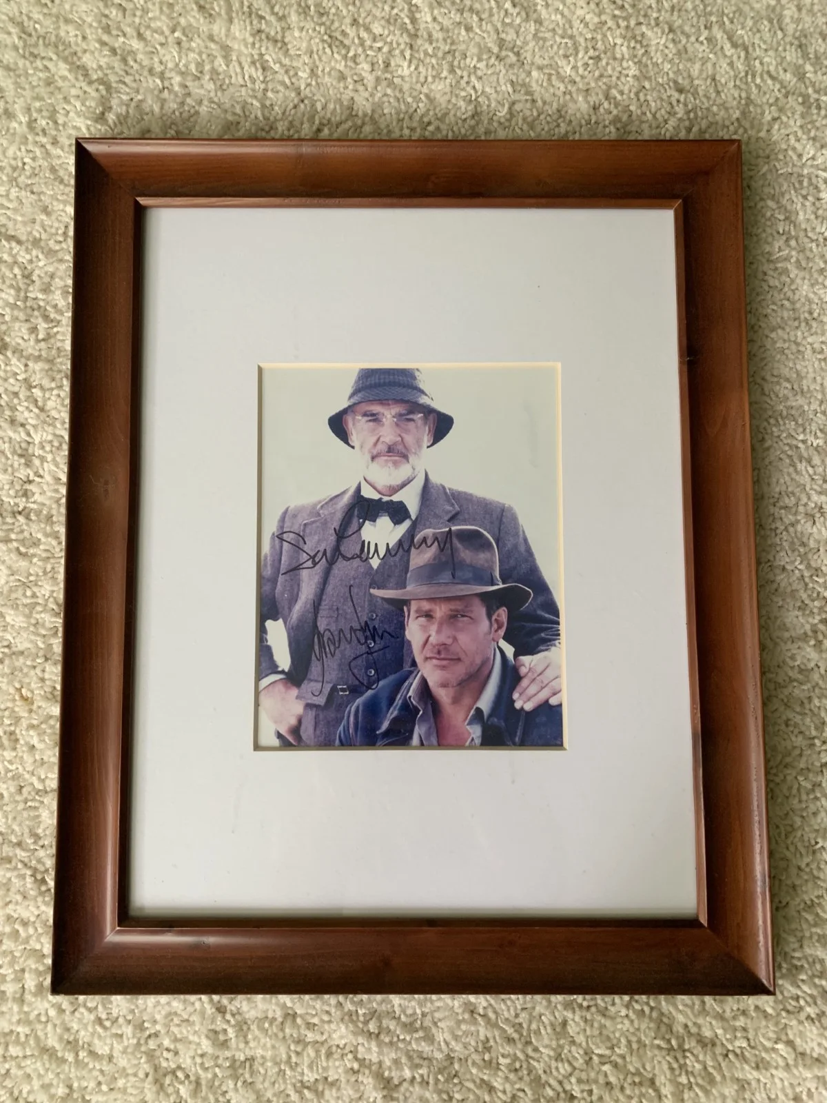 Harrison Ford, Sean Connery — Harrison Ford & Sean Connery Signed Autographed Framed Photo Indiana Jones READ