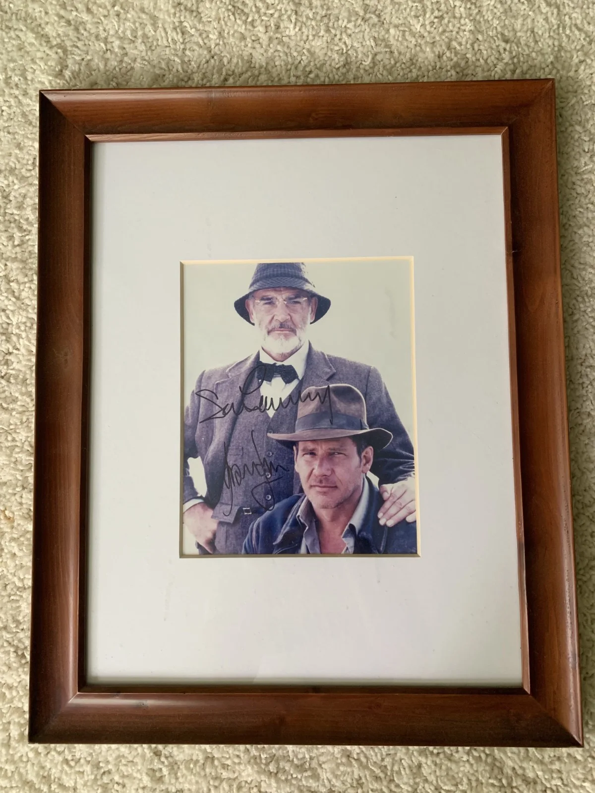 Harrison Ford, Sean Connery — Harrison Ford & Sean Connery Signed Autographed Framed Photo Indiana Jones READ, image 3