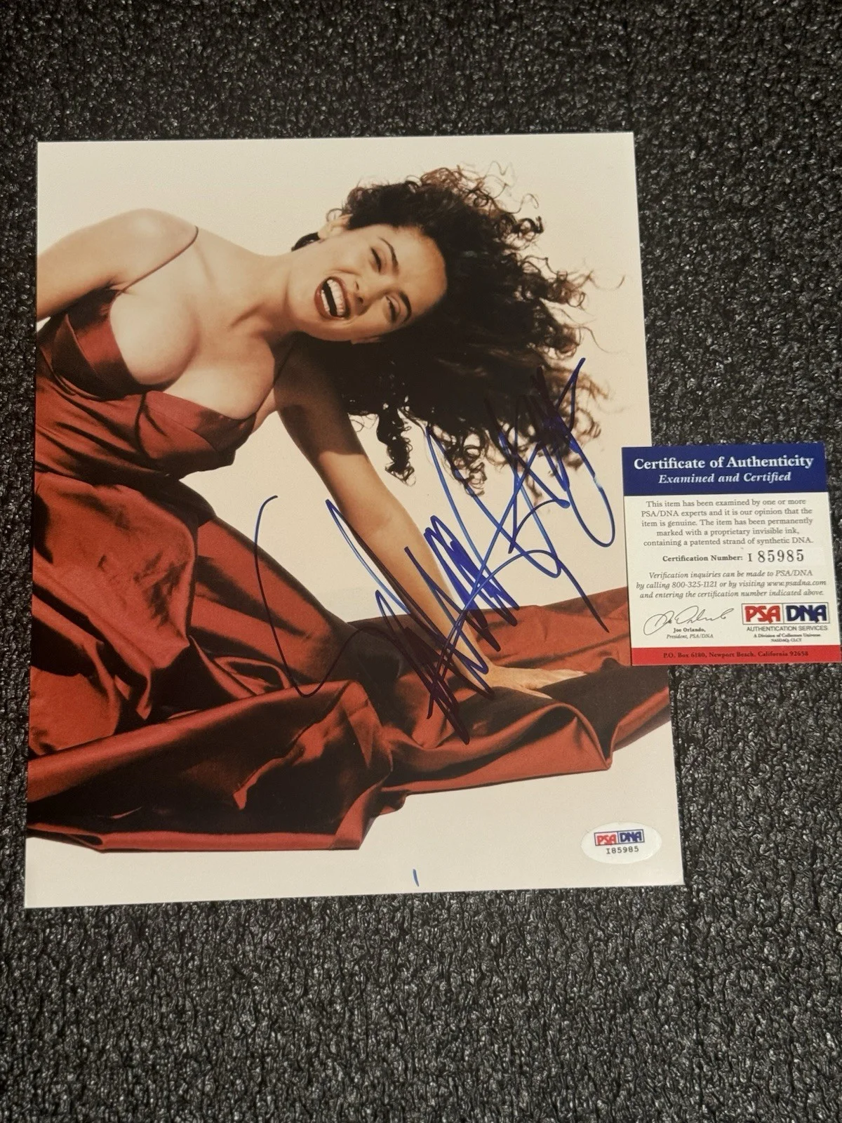 A Star — SALMA HAYEK 8X10 Photo RARE Signed DESPERADO GROWN UPS ETERNALS PSA JSA BAS ACOA