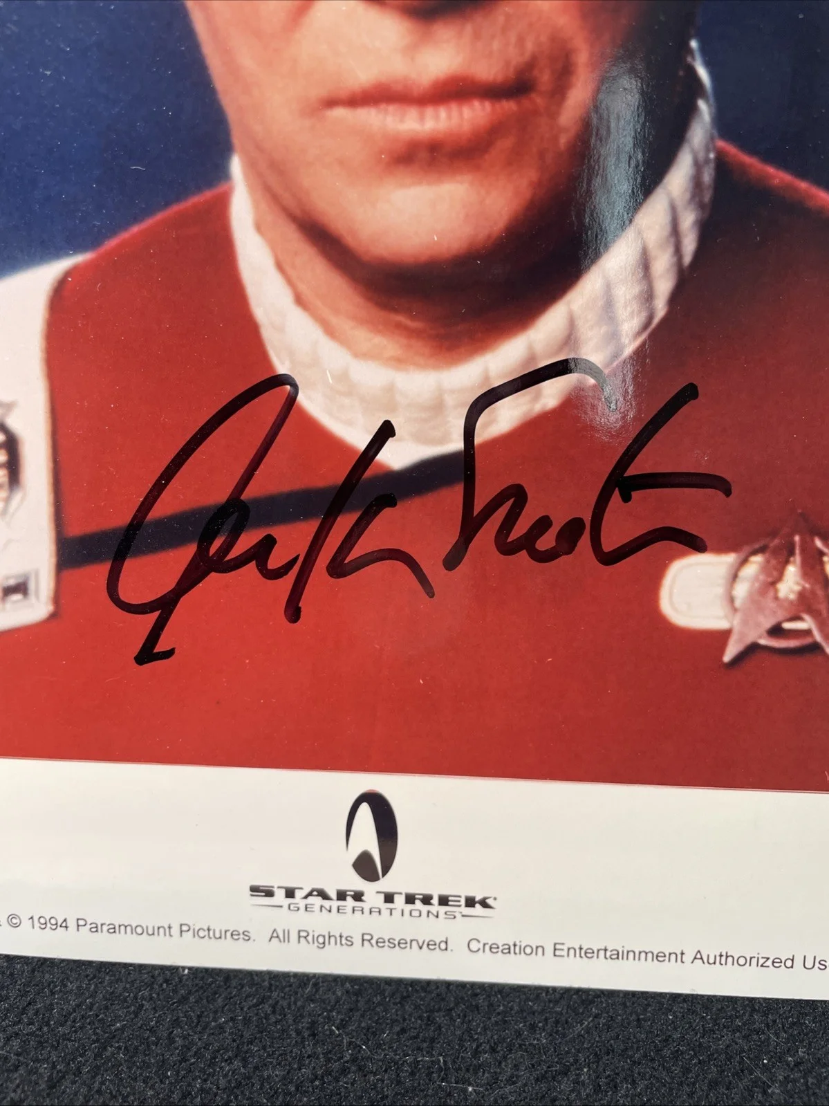 William Shatner — SIGNED! William Shatner Star Trek Generations Autographed Photo 1994, image 3