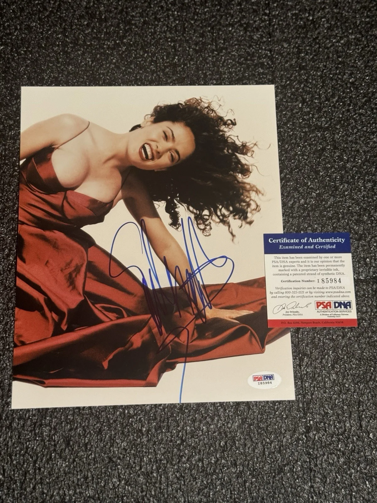A Star — SALMA HAYEK 8X10 Photo RARE Signed DESPERADO GROWN UPS ETERNALS PSA JSA BAS ACOA