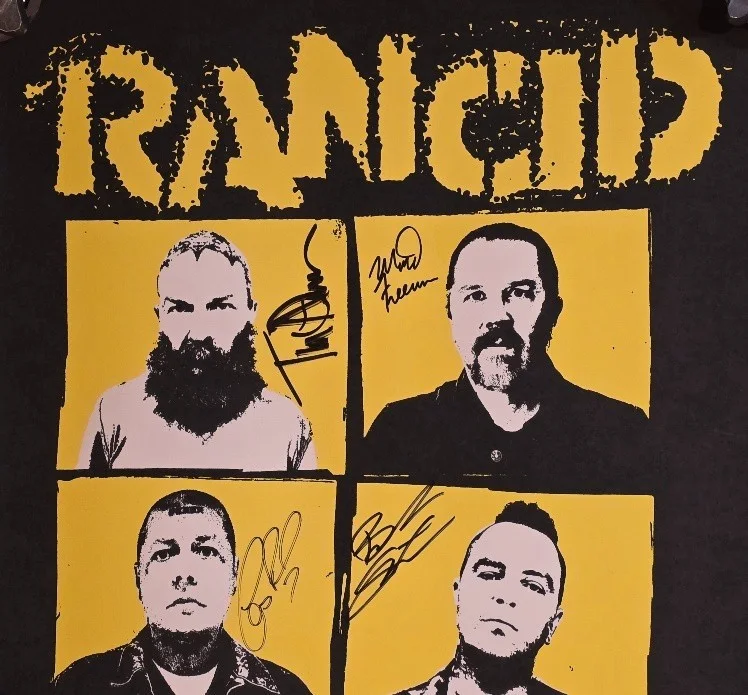 Rancid Tomorrow Never Comes band signed autographed poster, image 2