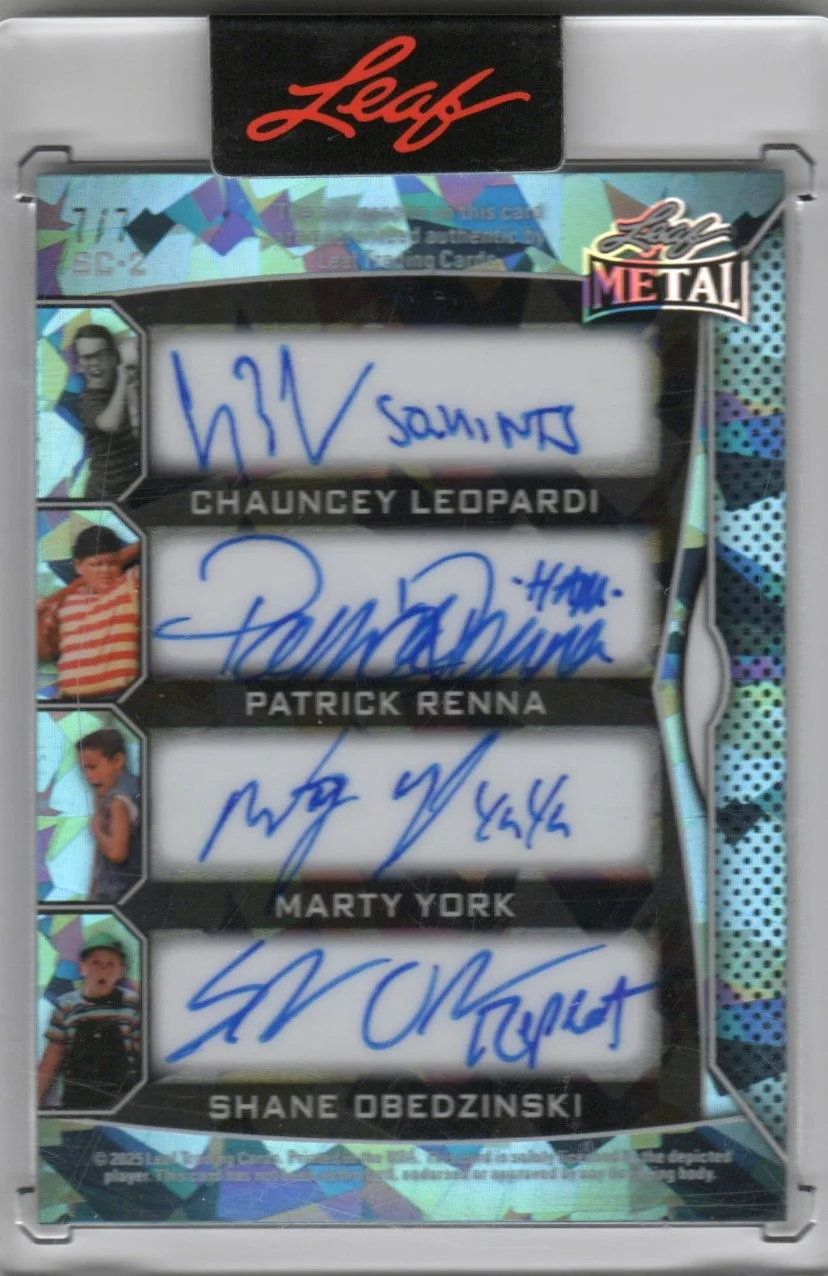 The Snadlot Kids — 2025 LEAF METAL SPORTS CAST 8 AUTOS CAST OF THE SANDLOT SMALLS HAM YEAH YEAH 7/7, изображение 2