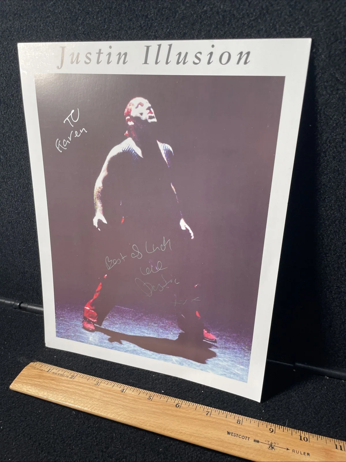 Justin Illusion — RARE! Justin Illusion TV Film Stunt Actor Autographed Photo, изображение 4