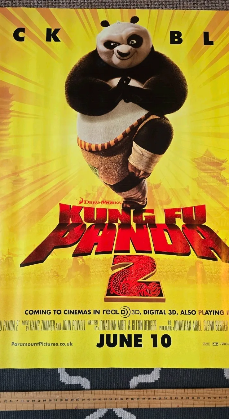 Original Kung Fu Panda 2 UK Quad Cinema Poster Movie Poster Rare Collectable, изображение 2