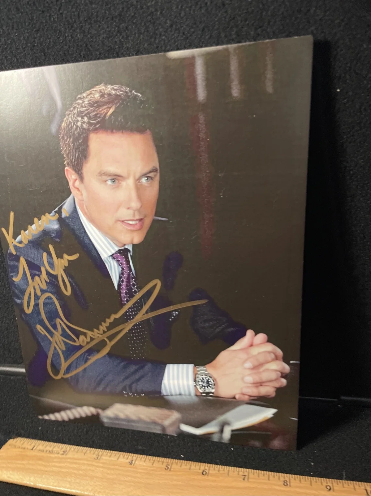 John Barrowman — SIGNED! John Barrowman Dark Archer Malcolm Merlyn Arrow 8"x10" Autographed Photo, image 3