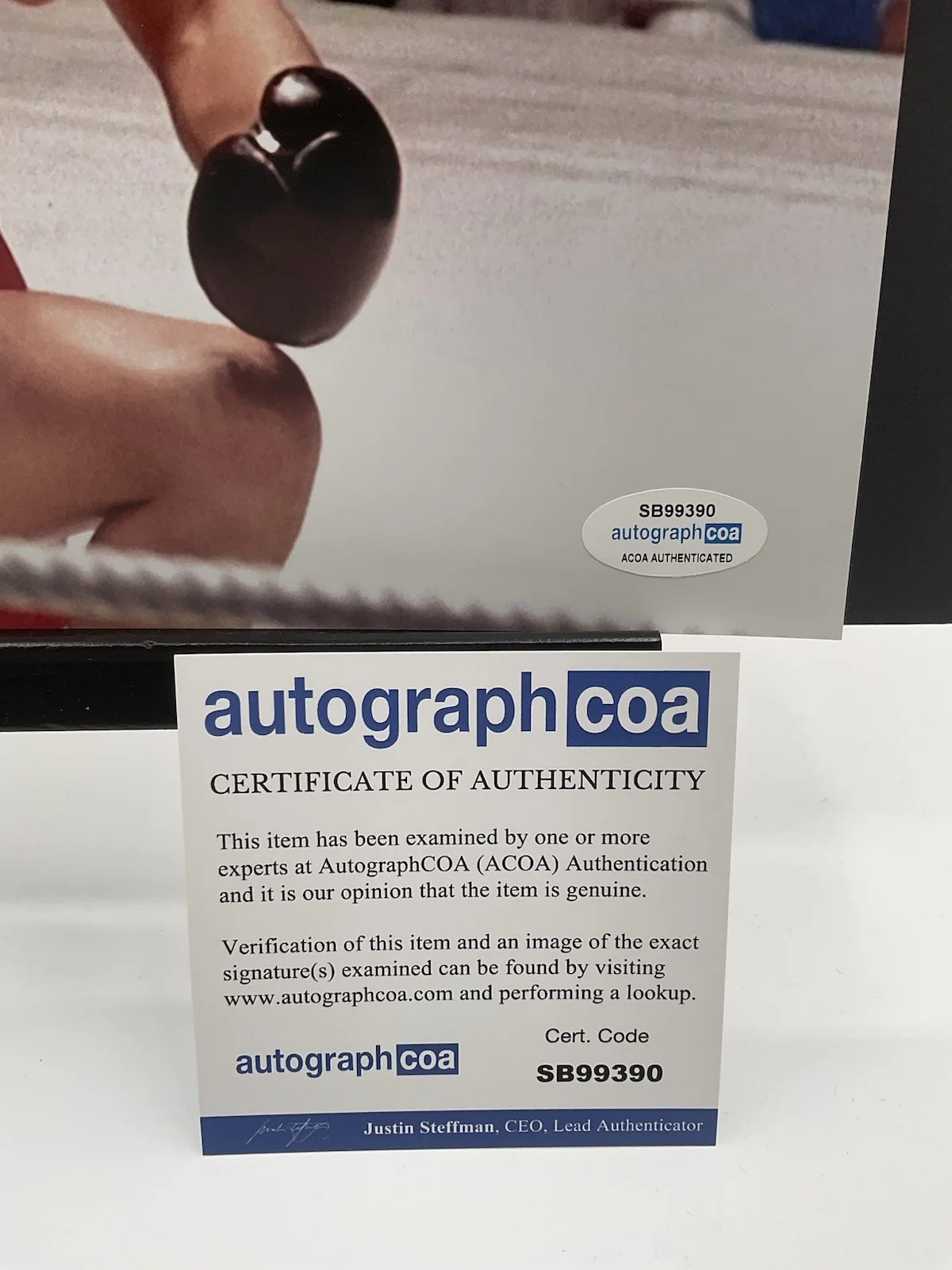 Michel Qissi — Michel Qissi signed 8x10 Kickboxer signed photo ACOA Tong Po Kickboxer autograph, изображение 3