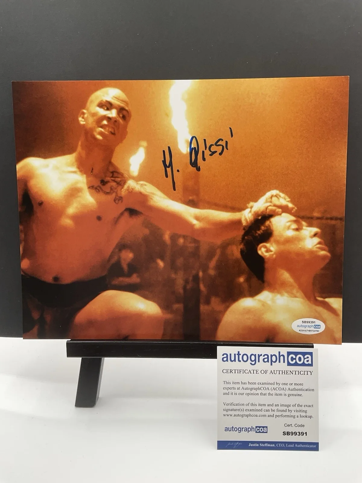 Michel Qissi — Michel Qissi signed 8x10 Kickboxer signed photo ACOA Jean Claude Van Damme 8x10