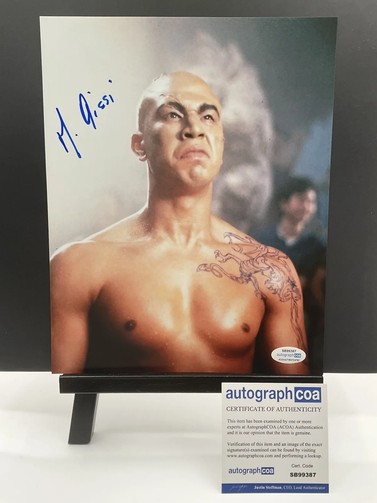 Michel Qissi — Michel Qissi signed 8x10 Kickboxer signed photo ACOA Jean Claude Van Damme Tong