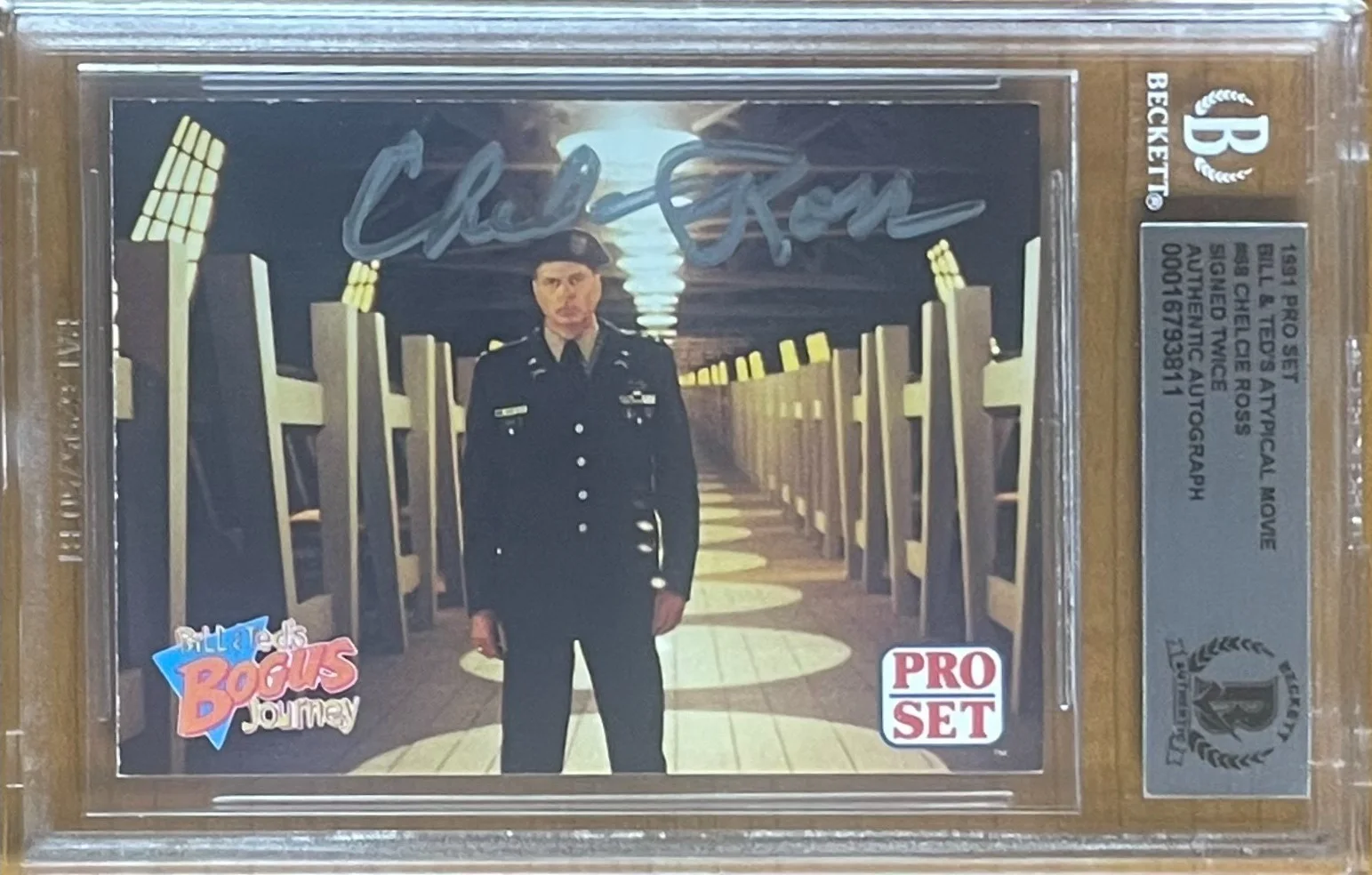 CHELCIE ROSS — CHELCIE ROSS SIGNED (TWICE) 1991 PRO SET BILL & TED'S #68 BAS BGS AUTOGRAPH AUTO
