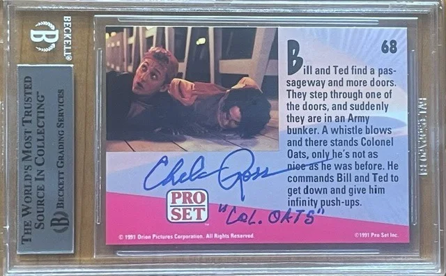 CHELCIE ROSS — CHELCIE ROSS SIGNED (TWICE) 1991 PRO SET BILL & TED'S #68 BAS BGS AUTOGRAPH AUTO, изображение 2
