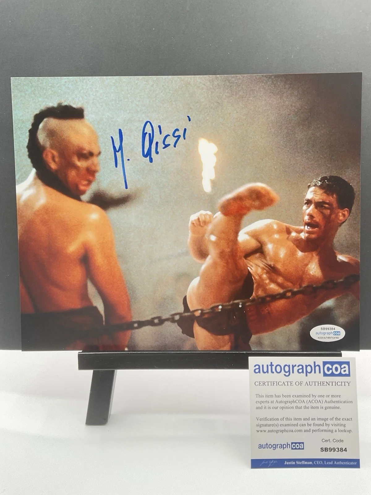 Michel Qissi — Michel Qissi signed 8x10 Kickboxer signed photo ACOA Tong Jean Claude Van Damme